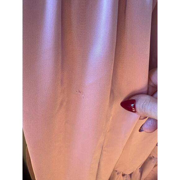 Dress the population tess tiered satin down rose canyon size small - Picture 10 of 12